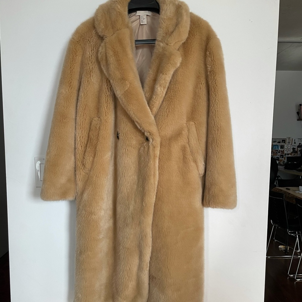 H&M faux fur coat